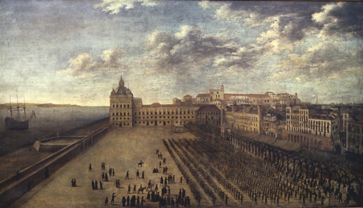 Catherine of Braganza departs Lisbon from the Palace Square, 23 April 1662.