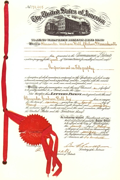 USPTO Telephone Patent No. 174465