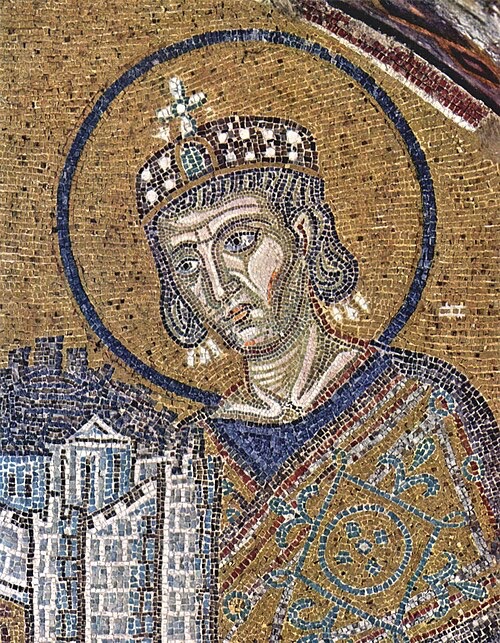Константин Велики, мозайка в Света София, Константинопол, ок. 1000 г.