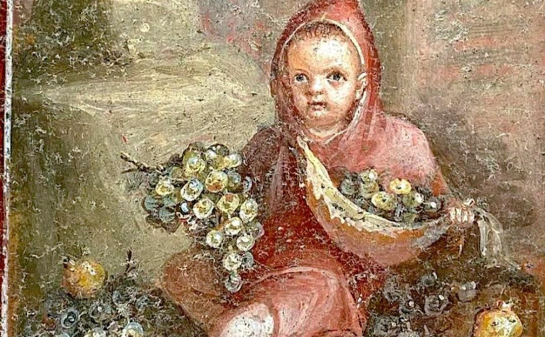 Pompeii – The Mystery of the Red-Hooded Child Painted 2,000 Years Ago