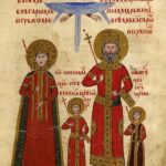 Йоан Александър — синът на Кераца Петрица. Миниатюра от Лондонското четвероевангелие